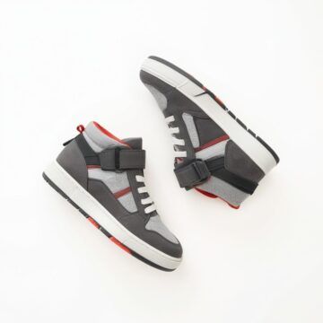 Grey and Red sneakers Grey and Red sneakers